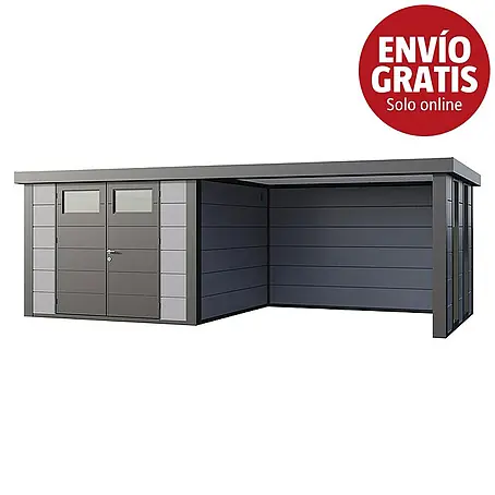Telluria  Caseta para jardín Classico 3030 con salón a la derecha y 2 ventanas
