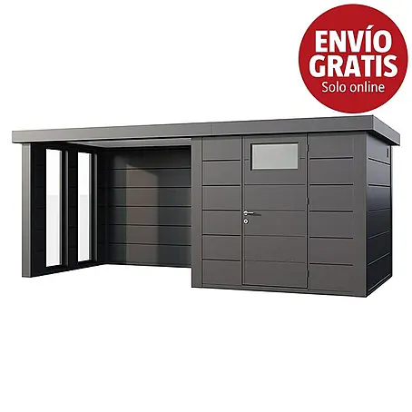 Telluria  Caseta para jardín Classico 2424 con salón a la izquierda y 2 ventanas