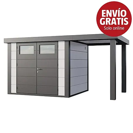 Telluria  Caseta para jardín Classico 2724 con salón abierto a la derecha