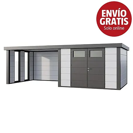 Telluria  Caseta para jardín Classico 3330 con salón a la izquierda y 2 ventanas