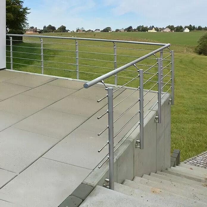 Treba Frewa Geländer-Set AG1 - Seitenmontage, Aluminium, Silber, Länge: 150 cm - Stimmungsaufnahme