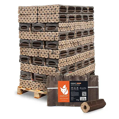 PiniKay Octagon Holzbriketts Hartholz 10kg x 96 Gebinde 960kg Palette