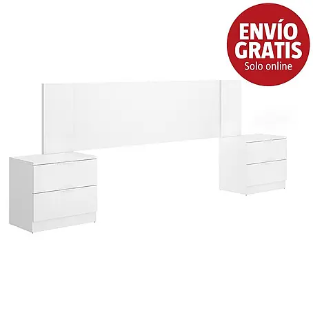Dekit  Cabecero de cama con mesitas Len