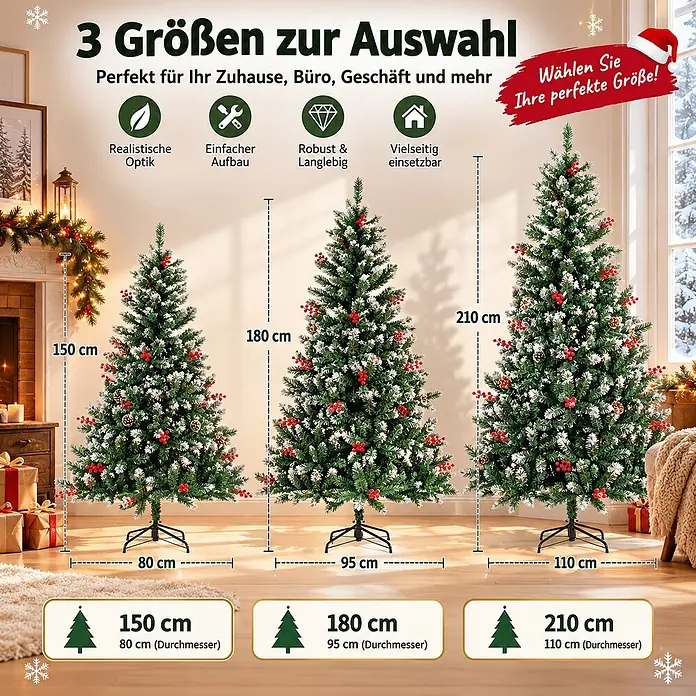HOMAVO Künstlicher Weihnachtsbaum 150 CM Für Zuhause Garten Hotel online kaufen bei BAUHAUS