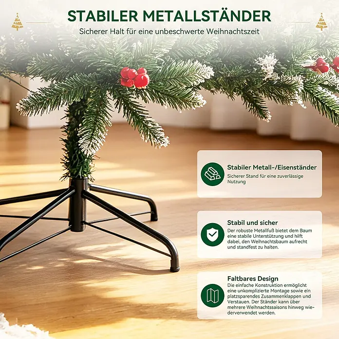 HOMAVO Künstlicher Weihnachtsbaum 210 CM Für Zuhause Garten Hotel online kaufen bei BAUHAUS