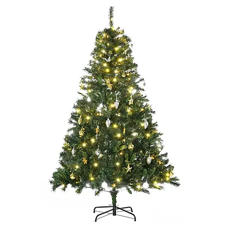 HOMCOM-Weihnachtsbaum-Ø112 x H180 cm-Grün