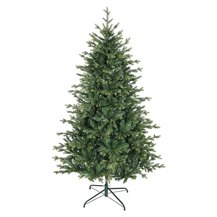 HOMCOM-Weihnachtsbaum-100L x 100B x 180H cm-Grün -  - Grüner künstlicher Weihnachtsbaum mit Metallständer.