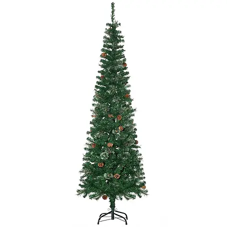 HOMCOM-Weihnachtsbaum-54L x 54B x 195H cm-Grün