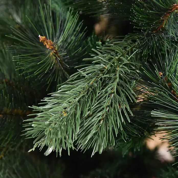 HOMCOM-Weihnachtsbaum-Ø90 x 180H cm-Grün -  - Realistische künstliche grüne Tannenzweige mit verschiedenen Nadeltypen und dezenter Frosttextur.