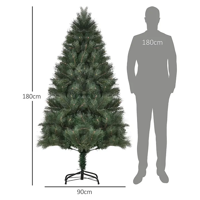 HOMCOM-Weihnachtsbaum-Ø90 x 180H cm-Grün online kaufen bei BAUHAUS