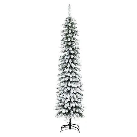 HOMCOM-Weihnachtsbaum-Ø46 x 180H cm-Grün+Weiß