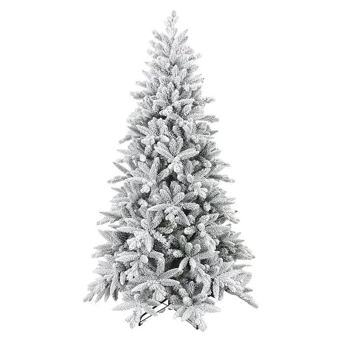 HOMCOM-Weihnachtsbaum-Ø110 x 180H cm-Grün -  - Weiß beflockter künstlicher Weihnachtsbaum, schneebedeckt für einen festlichen Winter-Look.