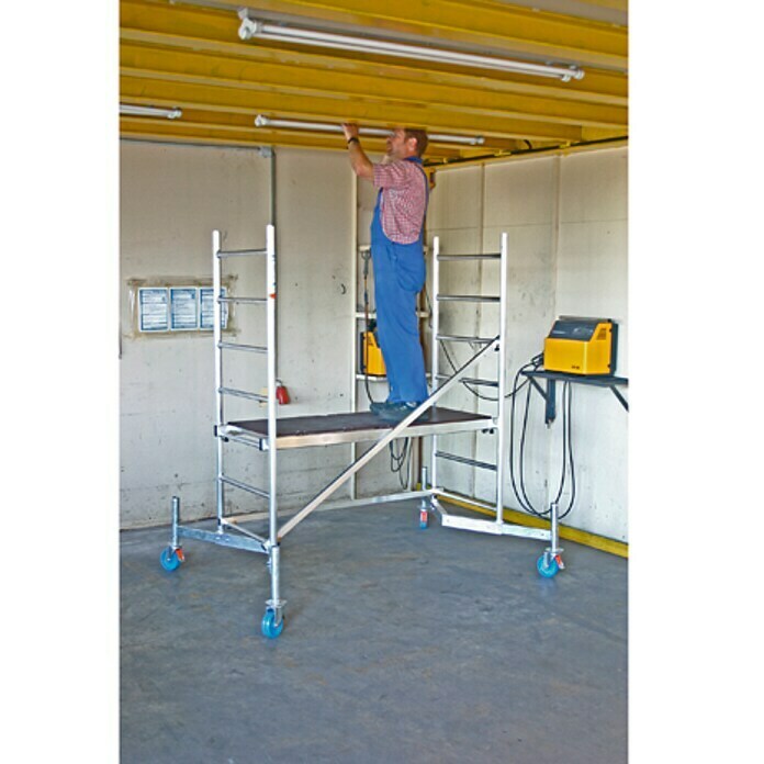 Krause ClimTec Andamio (Altura de trabajo: 3 m, Capacidad de carga plataforma: 180 kg, Tamaño de plataforma: 0,9 m²)