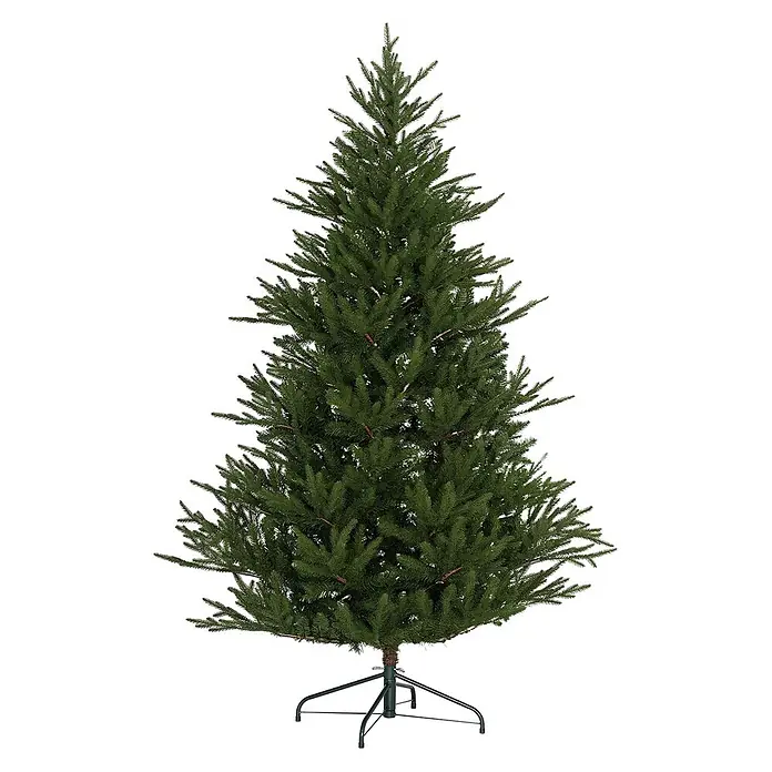 HOMCOM-Weihnachtsbaum-110L x 110B x 183H cm-Grün -  - Künstlicher grüner Weihnachtsbaum mit stabilem Metallständer, bereit zum Schmücken.