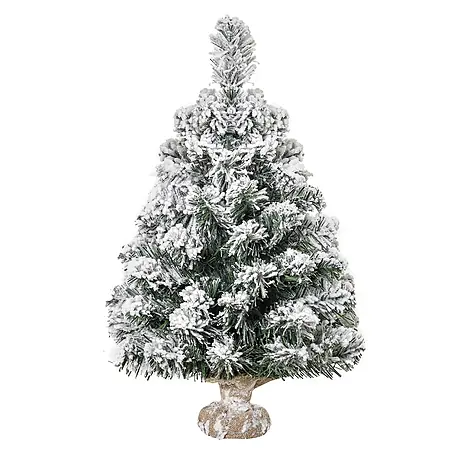 HOMCOM-Weihnachtsbaum-32L x 32B x 60H cm-Grün+Weiß