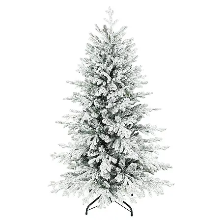 HOMCOM-Weihnachtsbaum-93L x 93B x 150H cm-Grün+Weiß