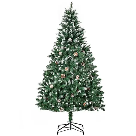 HOMCOM-Weihnachtsbaum-Ø90 x 180H cm-Grün