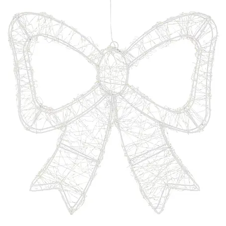 ECD Germany LED Weihnachtsschleife, Weihnachtsdeko Innen & Außen 48x46 cm