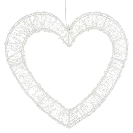 ECD Germany LED Deko Herz Weihnachten Fensterdeko mit Timer
