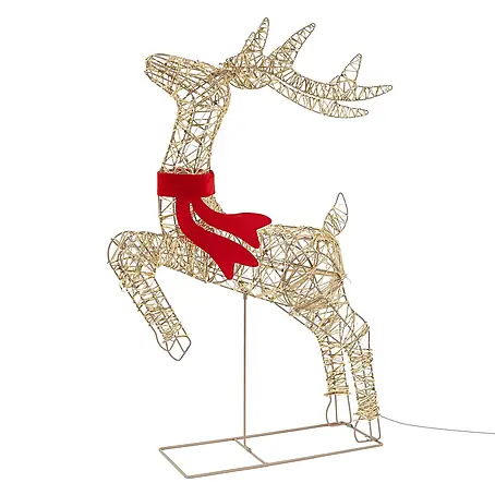 ECD Germany LED Rentier Outdoor, Weihnachtsfigur 91 cm, Weihnachtsdeko
