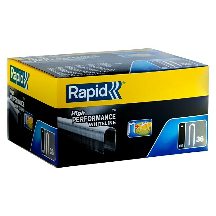 Rapid Kabelklammer Typ 36/14 (Geeignet für: Kabel bis Ø 6 mm, Länge: 14 mm, 5 x 1.000 Stk., Weiß)