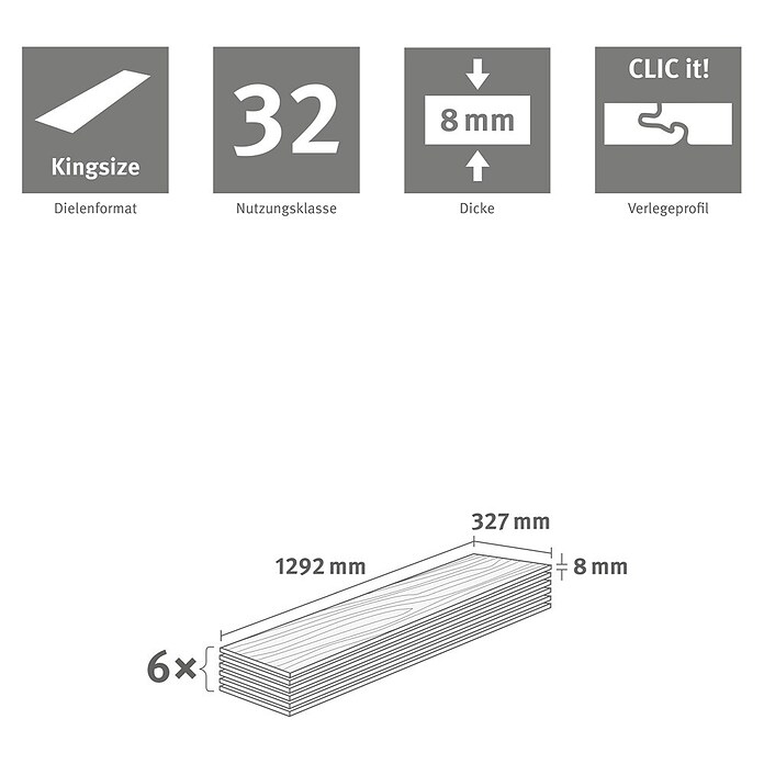Egger Laminat NatureSense (Rillington Eiche hell, Fischgrät, 1 292 x 327 x 8 mm) | BAUHAUS