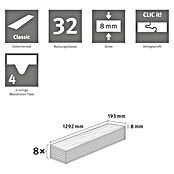 Egger Laminat NatureSense (Nord Eiche hellbraun, Landhausdiele, 1 292 x 193 x 8 mm) | BAUHAUS