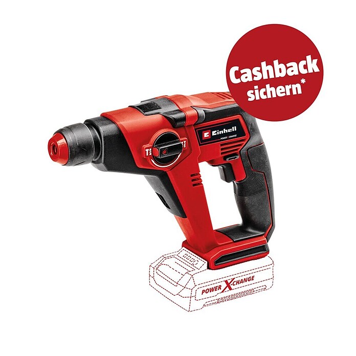 Einhell PXC 18V Akku-Bohrhammer TE-HD 18/12 Li - Solo (18 V, Ohne Akku, 1,3 J) | BAUHAUS