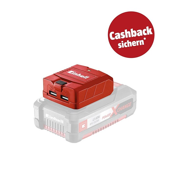 Einhell Power X-Change USB-Akku-Adapter TE-CP 18 Li (2 USB-Anschlüsse, Passend für: Einhell Power X-Change Akkus)