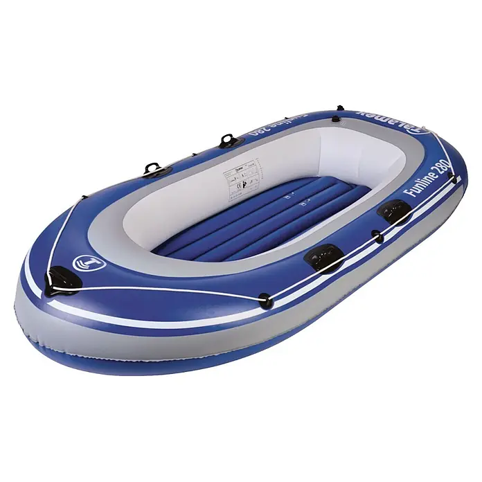 Talamex Schlauchboot Funline 280 - 280 x 150 cm, Geeignet für: 3 Personen, Nutzlast: 250 kg - Diagonale Ansicht