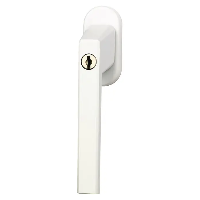 Abus Fenstergriff FG 110 - Weiß, Abschließbar - Weißer Fenstergriff mit integriertem Schlüsselschloss.