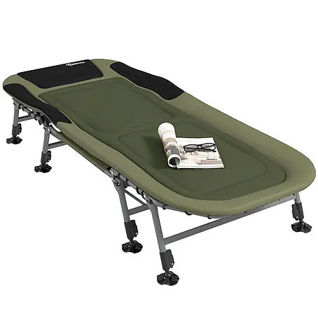 Outsunny-Campingbett-Grün-200L x 85B x 40-51H cm