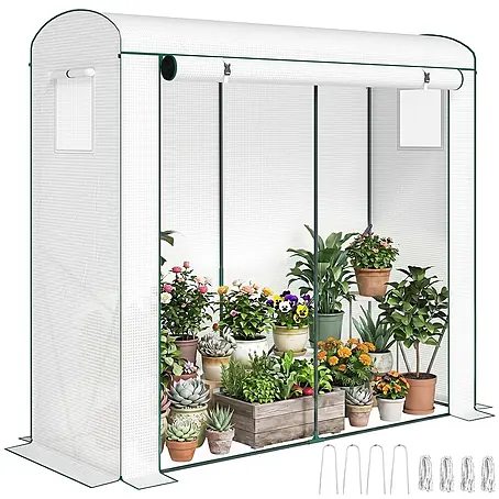 Outsunny-Gewächshaus-200L x 75B x 188H cm