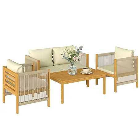 Outsunny-Balkonmöbel Set-120L x 60B x 64H cm