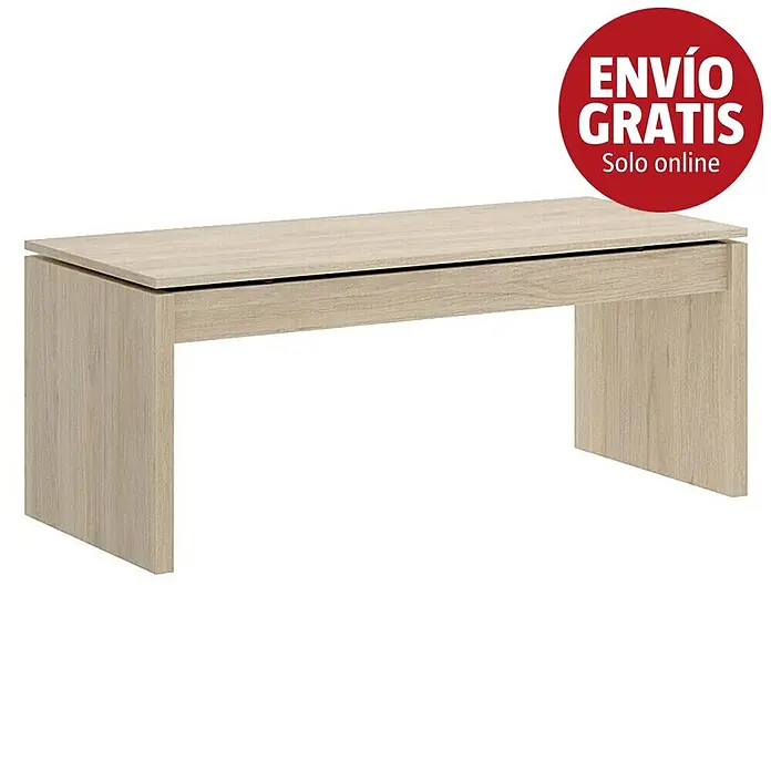 Dekit Mesa Side - L x An x Al: 50 x 100 x 43 cm, Natural - Consola o escritorio minimalista de madera clara con diseño limpio.