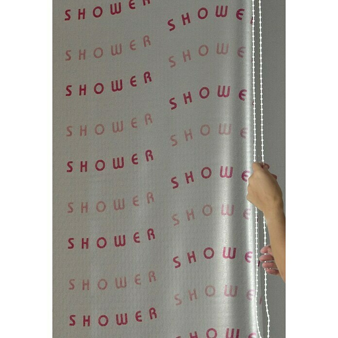 Eco-Dur Duschrollo deluxe (134 x 240 cm, Shower, Magenta/Silber)