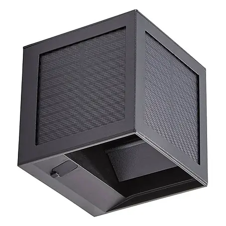 PRIOS LED Solar Wandleuchte aussen in schwarz, mit Bewegungsmelder,