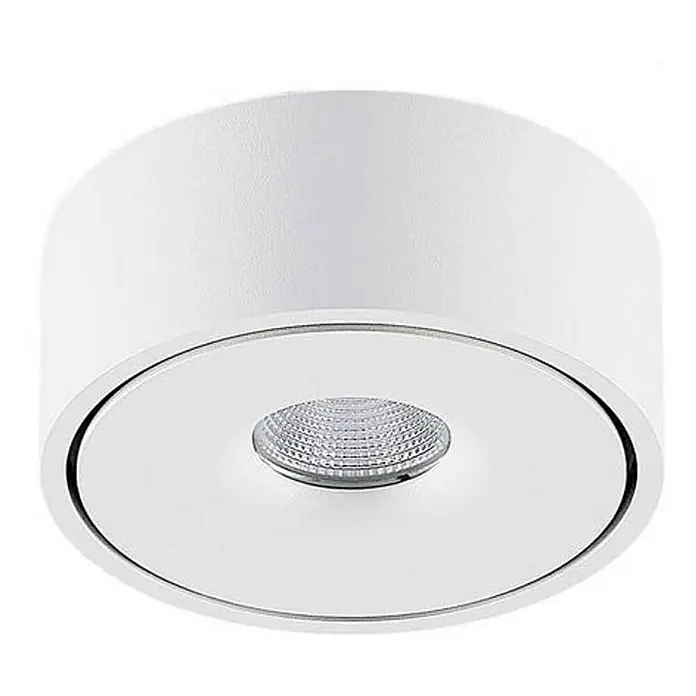 Arcchio LED Deckenlampe in weiß, Deckenleuchte rund -  - Weißer runder Deckenaufbaustrahler mit klarer LED-Linse.