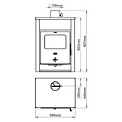 Prity Kamin na drva K13 D  (Snaga grijanja: 11,6 kW, Crna) | BAUHAUS