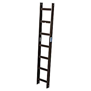Krause Dachleiter (Anzahl Tritte: 7 Stk., Aluminium, Braun)