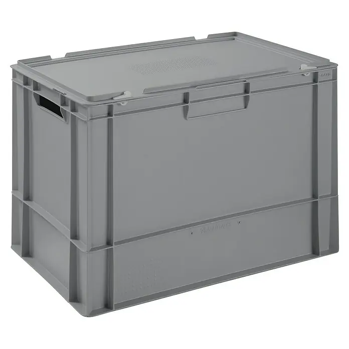 BAUHAUS Deckel für Eurobehälter - L x B: 60 x 40 cm - Graue Kunststoffbox mit Deckel, ideal für Lagerung und Transport, robust und vielseitig einsetzbar.