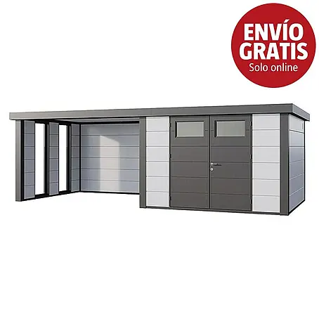 Telluria  Caseta para jardín Classico 3030 con salón a la izquierda y 2 ventanas
