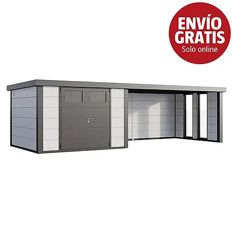 Telluria  Caseta para jardín Classico 3330 con salón XL a la derecha y 2 ventanas