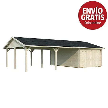 Palmako  Garaje con carport Roger con puerta abatible