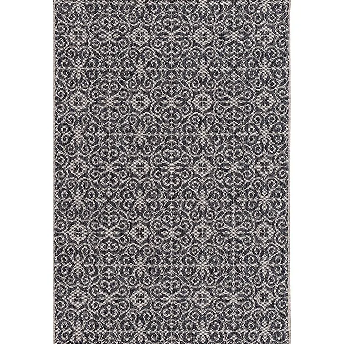 Dekoria Teppich Modern Ethno sand/ anthracite 200x290cm -  - Dunkelgrauer und hellgrauer gemusterter Teppich mit strukturierter Webart.