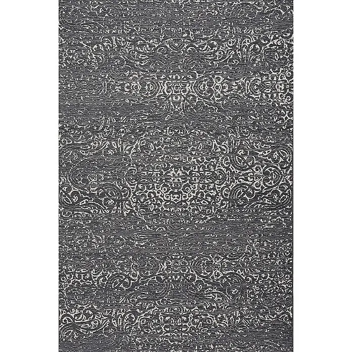 Dekoria Teppich Velvet beige/petrol blue 200x290cm -  - Rechteckiger Teppich in Dunkelgrau mit beigem, abstraktem Muster im Used-Look.