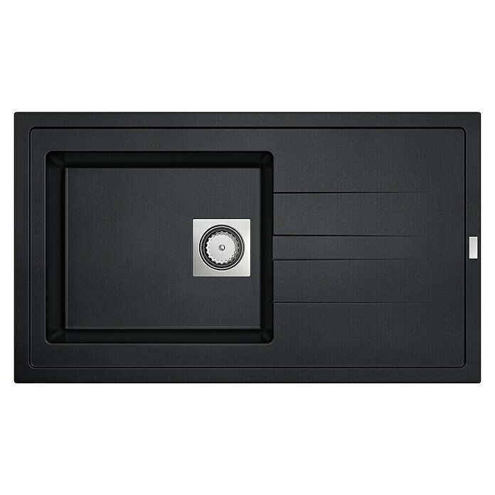 Carea Einbauspüle Tango (86 x 50 cm, 1 Becken, CAREAlith®, Schwarz)