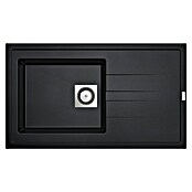 Carea Einbauspüle Tango (86 x 50 cm, 1 Becken, CAREAlith®, Schwarz)