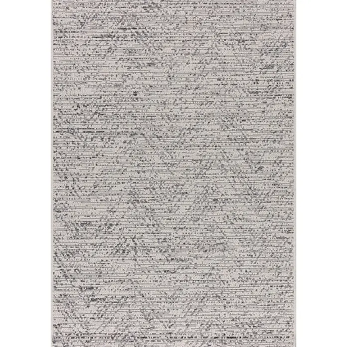 Dekoria Teppich Breeze charcoal/grey 120x170cm -  - Rechteckiger Teppich mit abstrakten Querstreifen und melierten Graumustern auf hellem Grund.