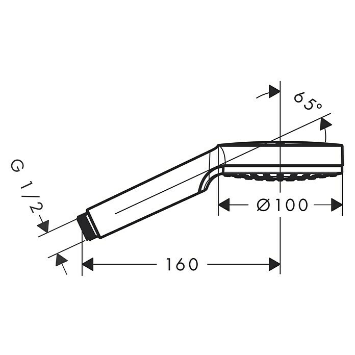Hansgrohe Crometta Handbrause 1 JetAnzahl Funktionen: 1 Stk., Durchmesser: 10 cm, Chrom Unknown